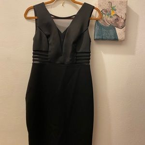 ENFOCUS STUDIO: Black mesh pencil dress
